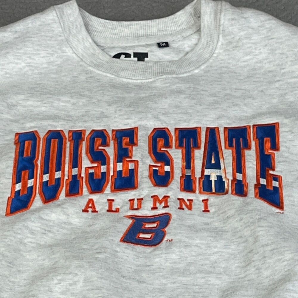 BOISE STATE Alumni Sweatshirt Mens M University Fleece Pullover Stitched Sweater